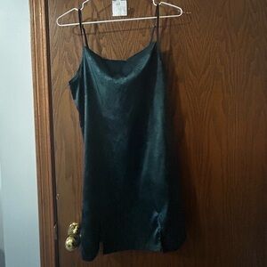 Dark Green Slip Dress